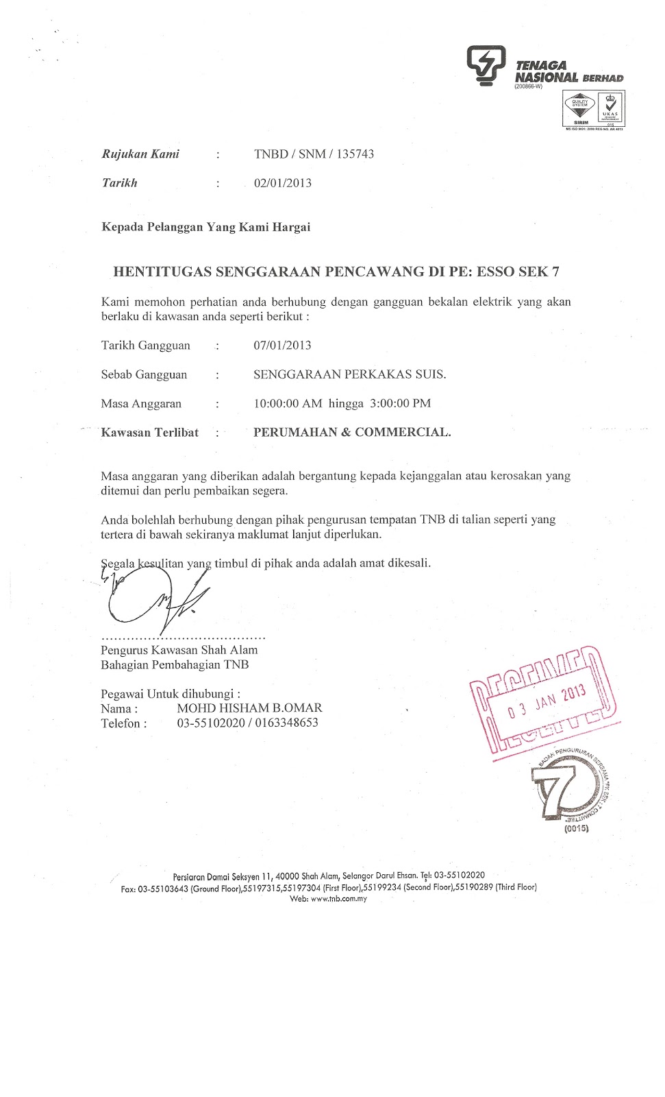 Contoh Surat Cerai Selangor