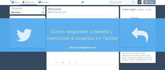 Cómo responder a tweets y mencionar a usuarios en Twitter