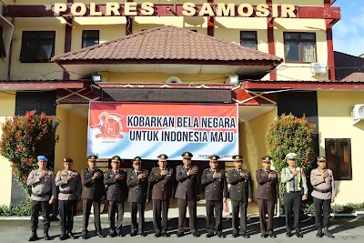 Upacara Peringatan Hari Bela Negara Ke-75 Polres Samosir
