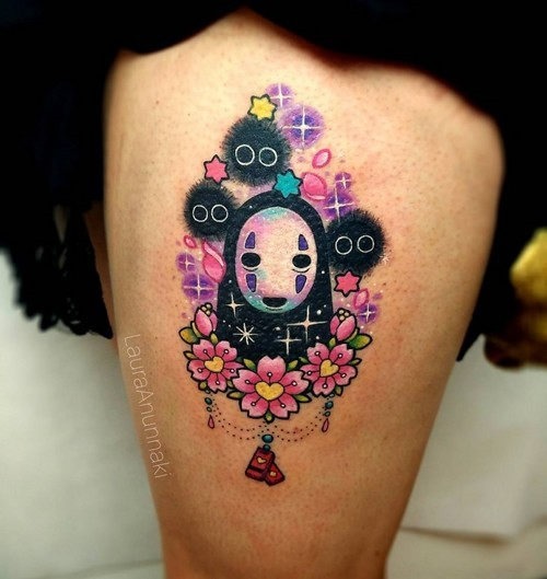 este_encantador_susuwatari_kawaii_tatuagem