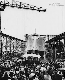 27 December 1940 worldwartwo.filminspector.com submarine tender Fulton launching