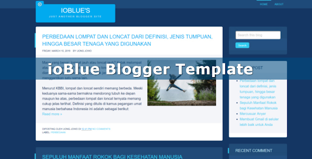 ioBlue Blogger Template