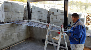 Painting wood preserve onto the decorative panels