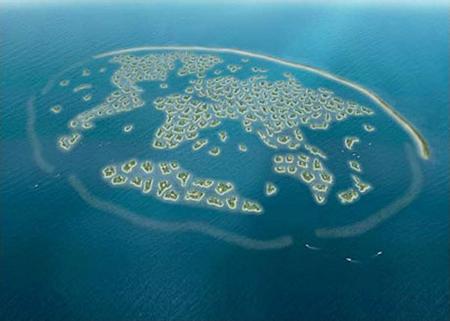 The World , Pulau Buatan Mirip Peta Dunia di Dubai Tenggelam