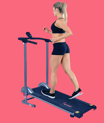 Sunny Health & Fitness SF-T1407M Foldable Manual Walking Treadmill