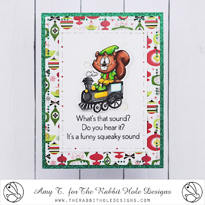 Clarence Christmas Stamp and Die Set illustrated by Dustin Pike, You've Been Framed - Layering Dies, Retro Christmas Paper Pack, Clear Sparkle Enamel Dots by The Rabbit Hole Designs #therabbitholedesignsllc #therabbitholedesigns #trhd