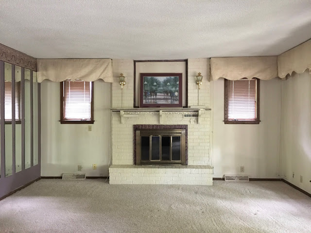 Minnesota lakeside mountain cabin home dining room renovation before