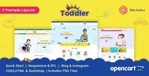 Best Kids Clothing & Toys Opencart Theme