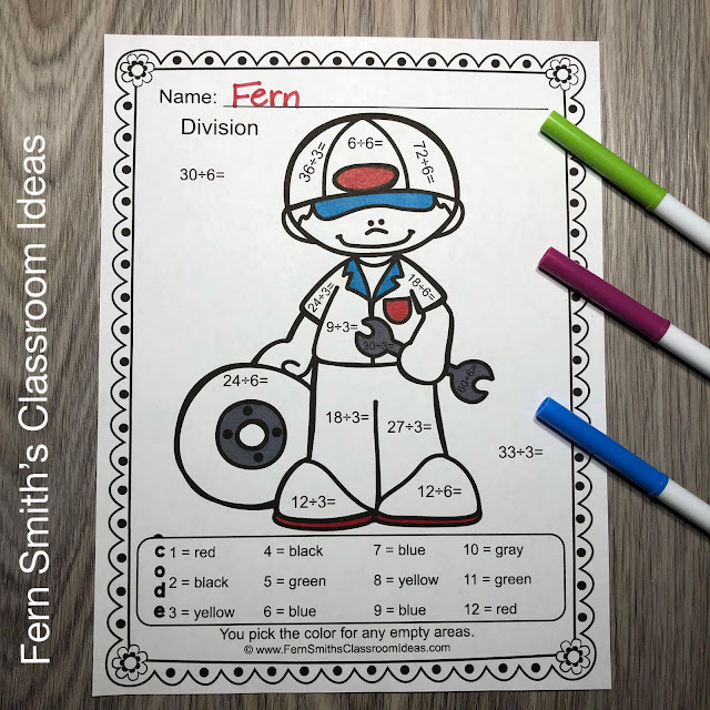 Click Here to Download These Community Helpers Career Themed Color By Number Multiply by 3 & 6 AND Divide by 3 & 6 Printable Worksheets Resource Bundle for Your Classroom Today!