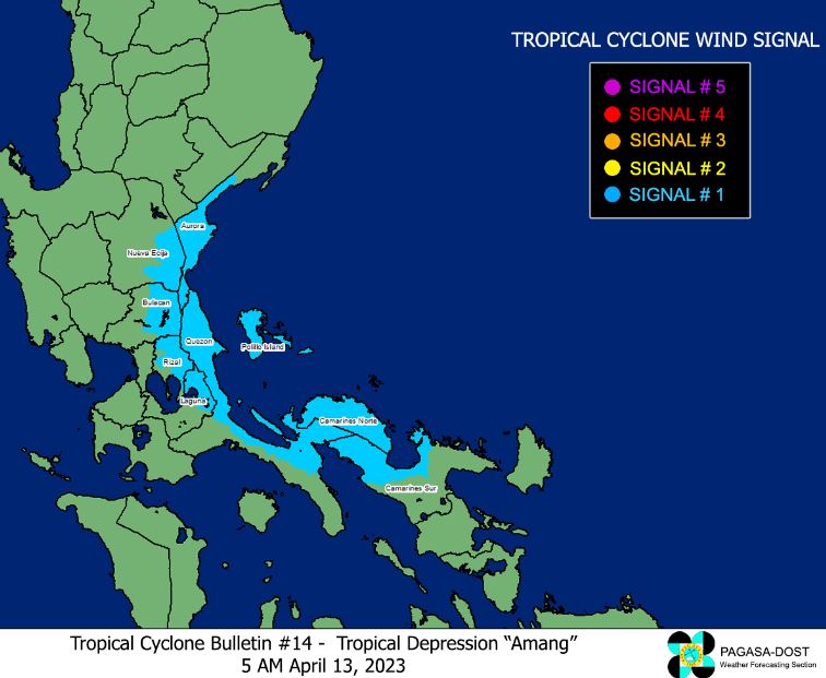 'Bagyong Amang' PAGASA signal