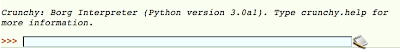 crunchy running under Python 3.0a1