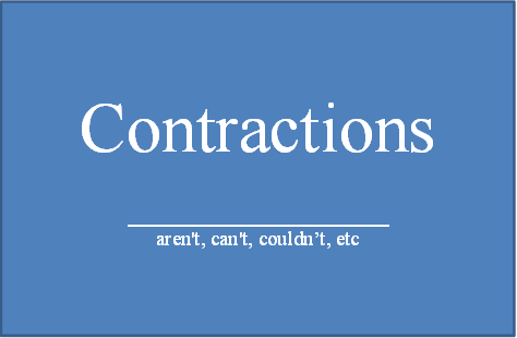 Contractions - Singkatan Dalam Bahasa Inggris