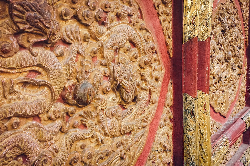 Dragon carvings