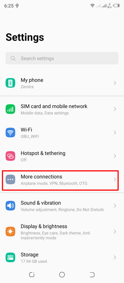 android more connections