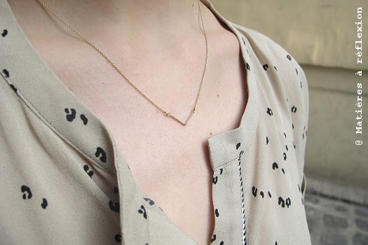 Collier fin doré Trois Petits Points paris