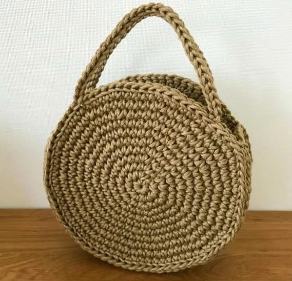 Buy Round Crochet Bag Circular Crochet Bag With Wooden Handles Round  Crochet Bag With Zipper PATTERN PDF Instant Download Online in India - Etsy