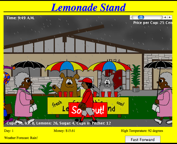 couple of my favorite games are Lemonade Stand and Coffee Shop: