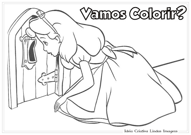 Desenho Alice no país das maravilhas para colorir