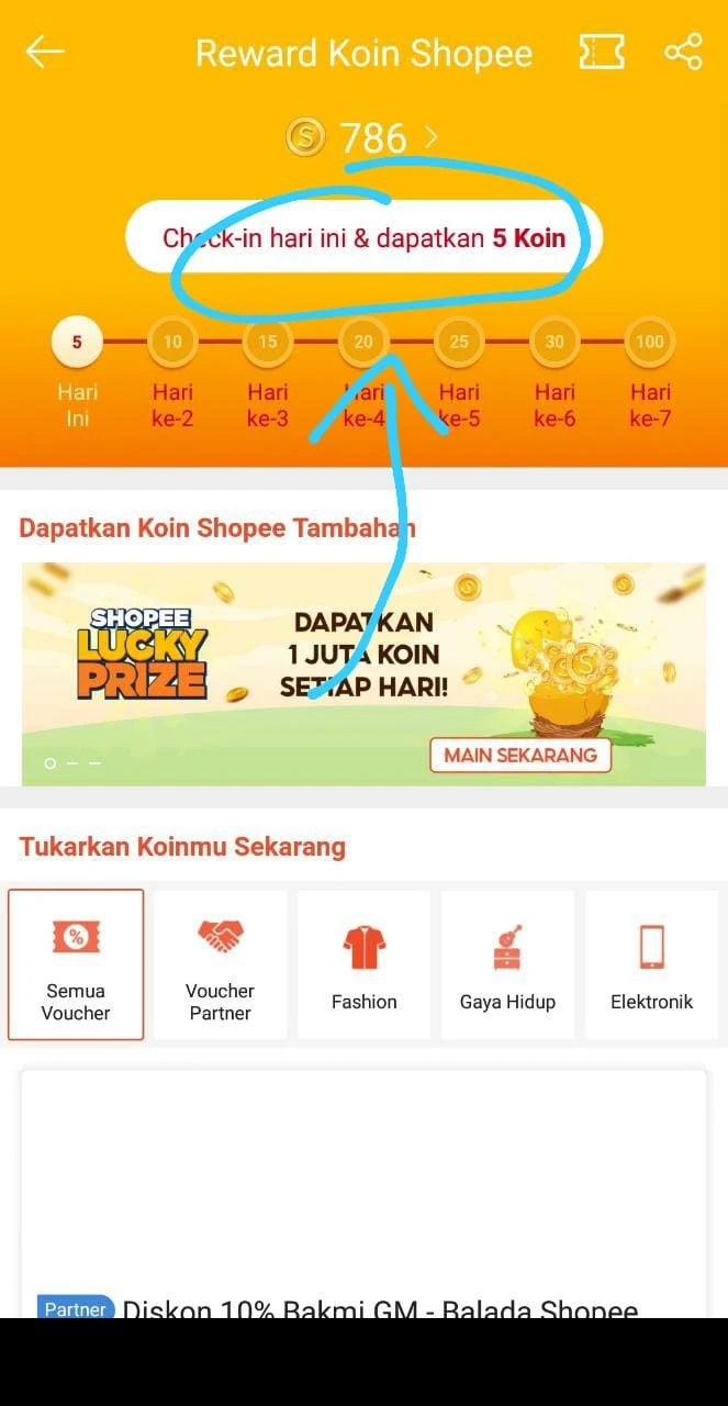 Klaim koin Shopee