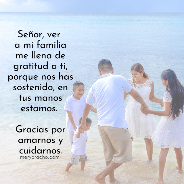 oración corta de acción de gracias por la familia