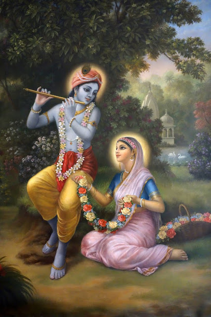 Radharani Serves Her Most Beloved Krishna