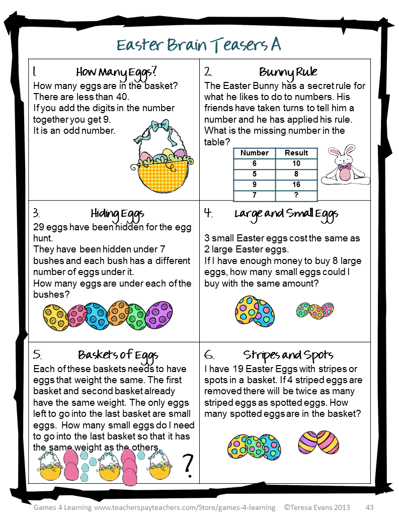 fun games 4 learning easter math freebies happy easter