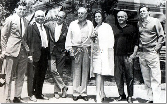 João Luiz Albuquerque, Dorival Caymmi, Aloysio de Oliveira, Walt Disney, Norma Bengell, Vinícius de Moraes e Antonio Carlos Jobim
