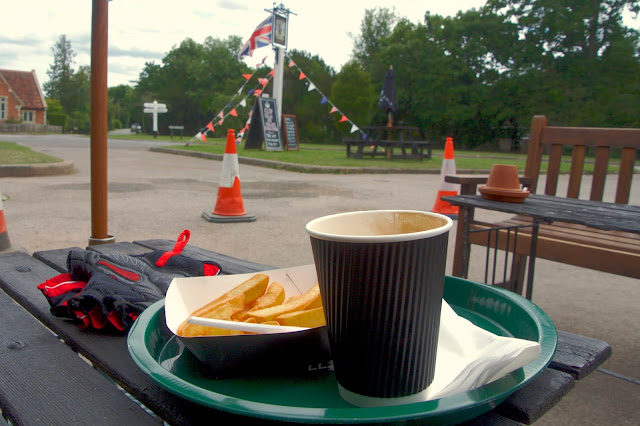 coffee and chips The Plough Leigh