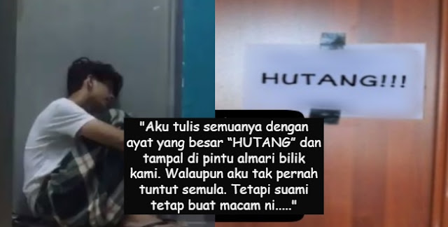 Dalam bank ada simpanan sampai 30 ribu tapi tak bagi tahu suami walaupun dia tengah susah. Suami sampai beli semua barang rumah second hand hanya kerana tak cukup duit.