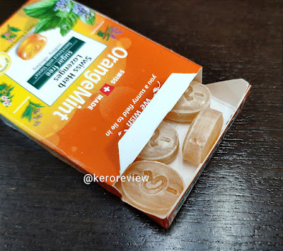 รีวิวริโคล่า ลูกอมชูการ์ฟรี รสออเรนจ์มินต์ (CR) Review Orange Mint Sugarfree Candy, Ricola Brand.