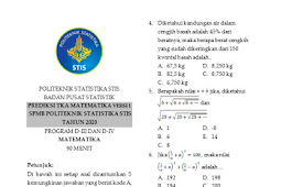 Contoh SOAL STIS 2024 (Latihan Soal STIS Gratis)