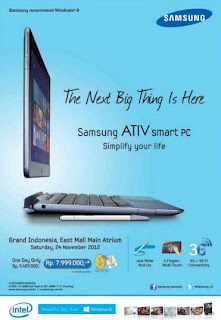 Promo Spesial Samsung ATIV Smart PC Rp 7.999.000