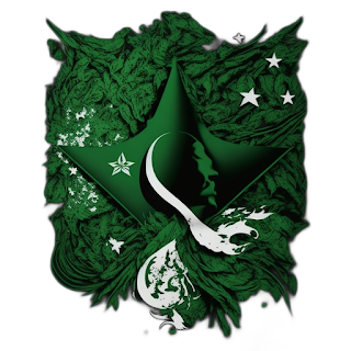 Pakistan Independence Day, Graphic Design, vector, masterpiece, Black Background,