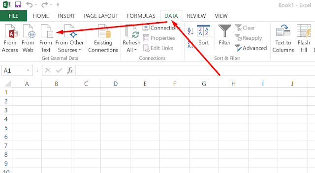 Menggunakan Fitur Data From Text di Ms. Excel