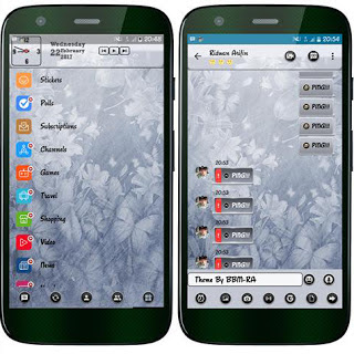 Download BBM Mod Grey Flower v3.3.0.16 Full Display Picture Terbaru