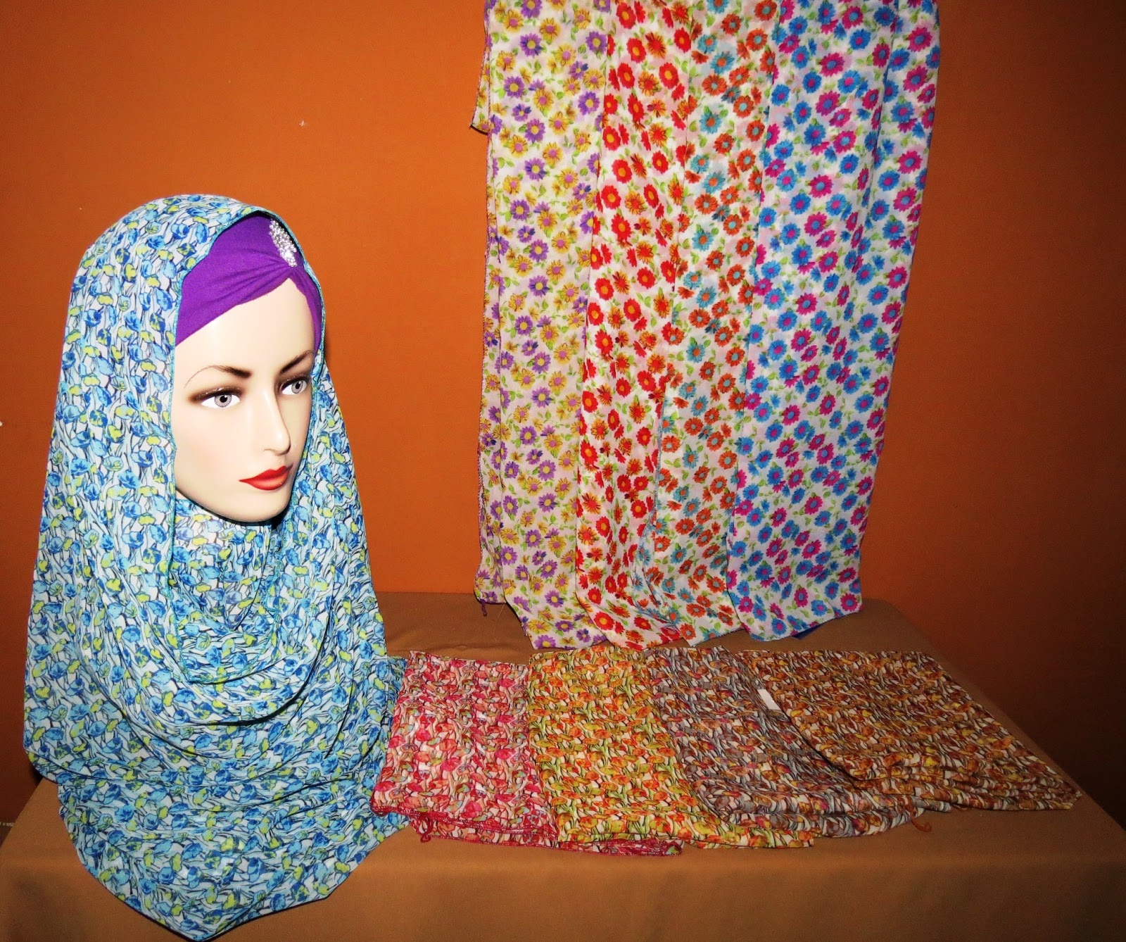 Kerudung Pasmina Sifon KPS58 - Grosir Baju Muslim Murah 