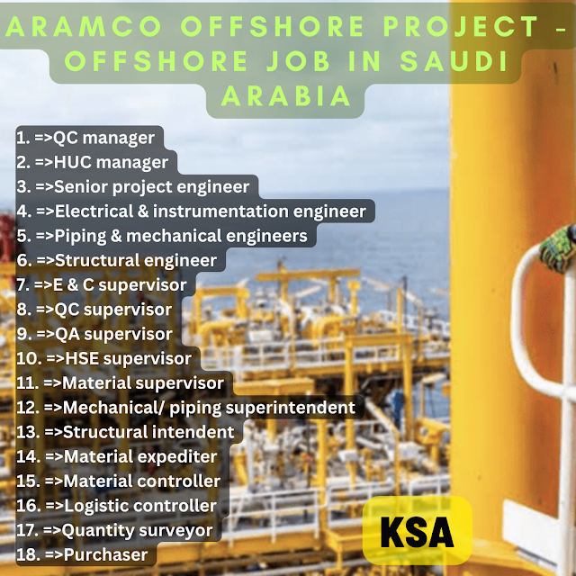 Aramco Offshore Project - Offshore job in Saudi Arabia