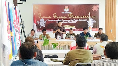 FGD Kampanye dan APK, Ketua KPU Samosir Terangkan Pengecualian Gunakan Fasilitas Pemerintah