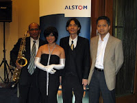 The Jazz Band with an employee from Alstom