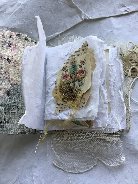 Mixed Media Mini Fabric Book