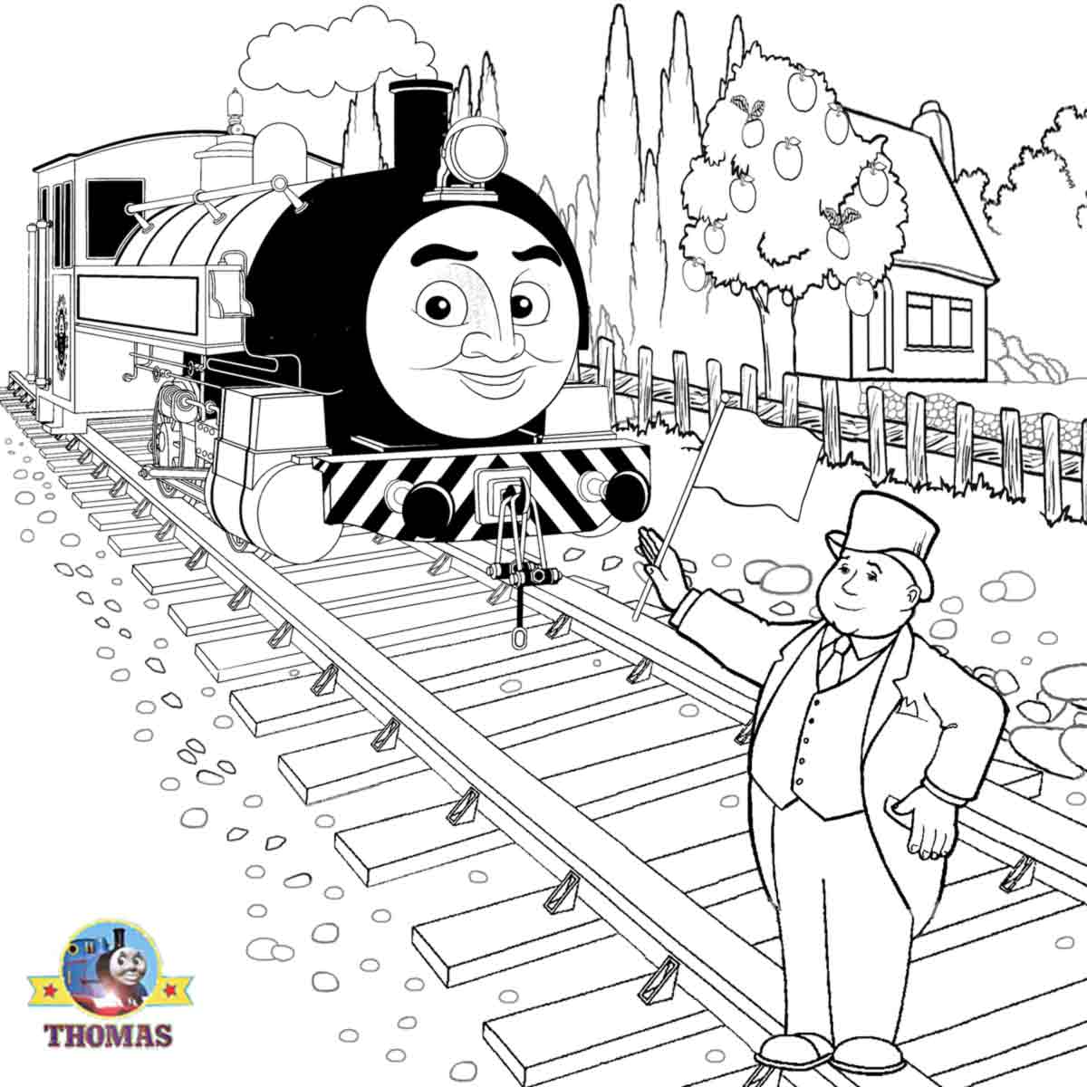 Printable Thomas the tank engine steam train Victor coloring pages to print for kids art activities