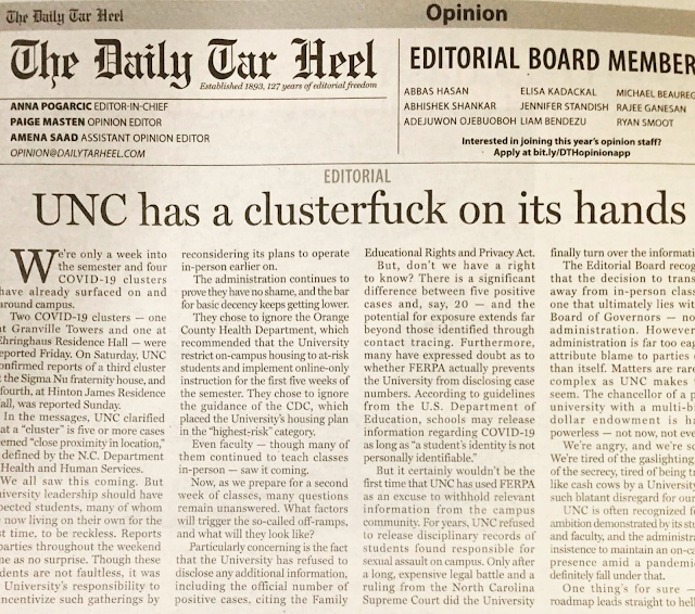 The Daily Tar Heel, August 17, 2020