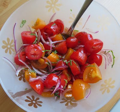 Tomato, Basil & Red Onion Salad