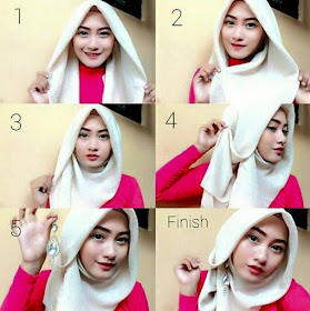 model hijab segi empat style 2