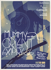 Doctor Who Mummy Orient Express retro poster