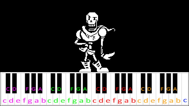 Bonetrousle (Undertale) Hard Version Piano / Keyboard Easy Letter Notes for Beginners