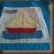 Sailboat boat block with my free motion quilting