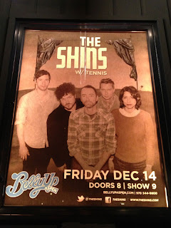 Poster outside Belly Up in Aspen for the Shins show on December 14, 2012