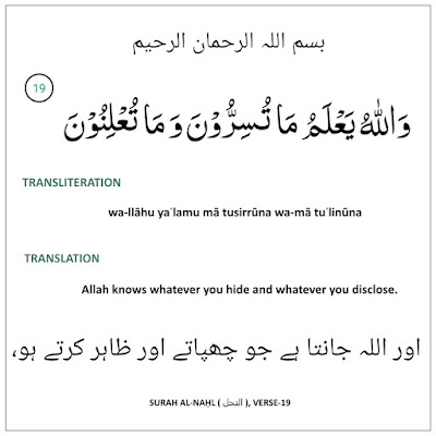 SURAH AL-NAḤL ( النحل ), VERSE-19