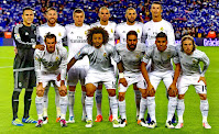 REAL MADRID C. F. - Madrid, España - Temporada 2015-16 - Keylor Navas, Sergio Ramos, Kroos, Pepe, Benzema y Cristiano Ronaldo; Bale, Marcelo, Carvajal, Casemiro y Modric - F. C. BARCELONA 1 (Piqué) REAL MADRID 2 (Benzema, Cristiano) - 02/04/2016 - Liga de 1ª División, jornada 31 - Barcelona, Nou Camp